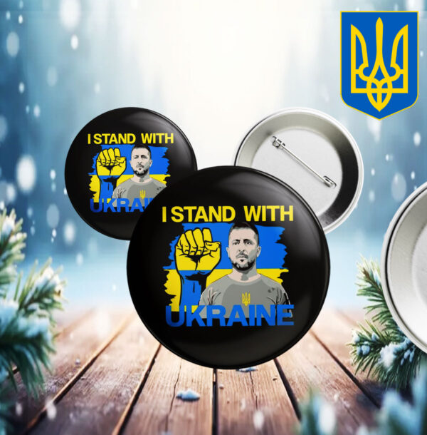 Freedom Ukraine, I Stand With Ukraine Button