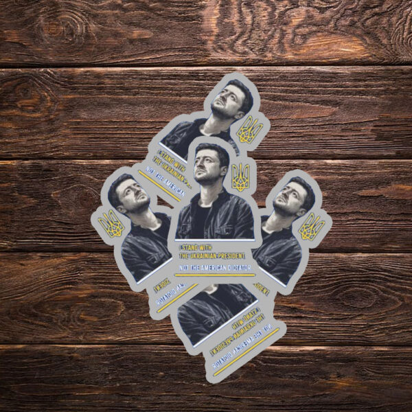 I Stand With The Ukrainian President Pro Zelensky Sticker ,Car Magnet