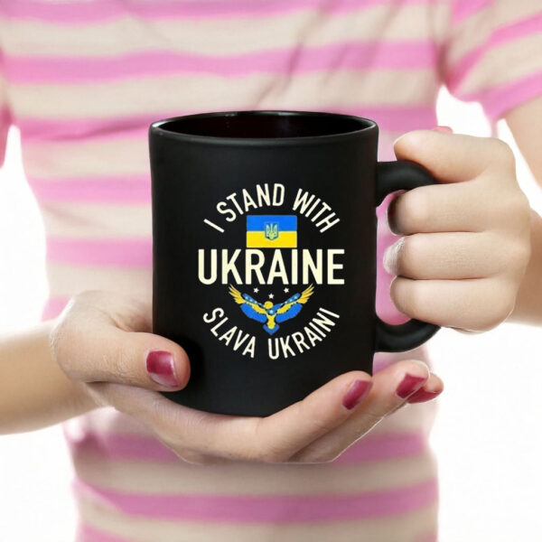 I Stand With The Ukrainian Slava Ukraini Mug