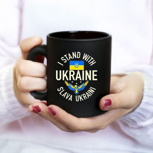 I Stand With The Ukrainian Slava Ukraini Mug