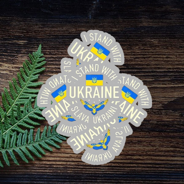 I Stand With The Ukrainian Slava Ukraini Sticker ,Car Magnet