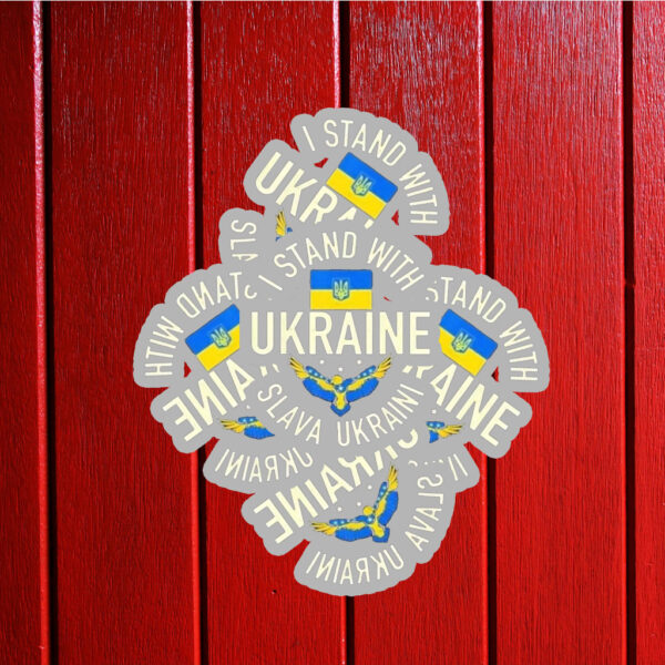 I Stand With The Ukrainian Slava Ukraini Sticker ,Car Magnet