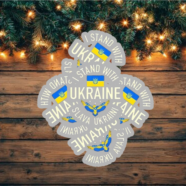 I Stand With The Ukrainian Slava Ukraini Sticker ,Car Magnet