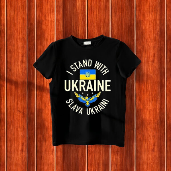 I Stand With The Ukrainian Slava Ukraini T-Shirt