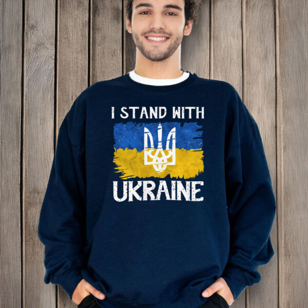 I Stand with Ukraine Blue and Yellow T-Shirt