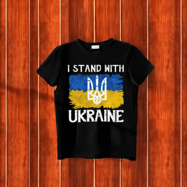 I Stand with Ukraine Blue and Yellow T-Shirt