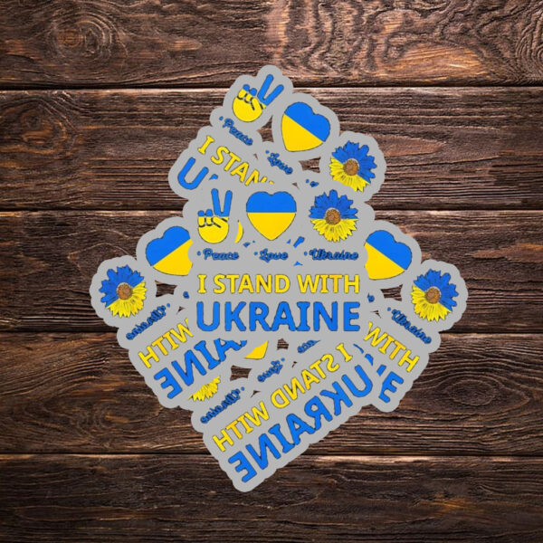 I stand with Ukraine Peace Love Ukraine Sticker ,Car Magnet