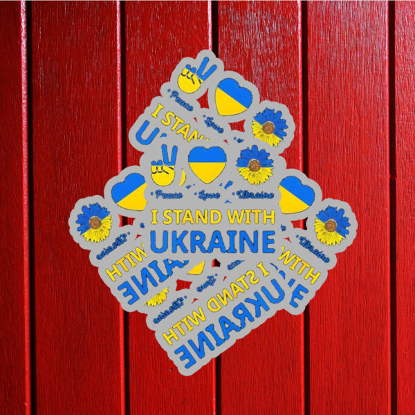 I stand with Ukraine Peace Love Ukraine Sticker ,Car Magnet