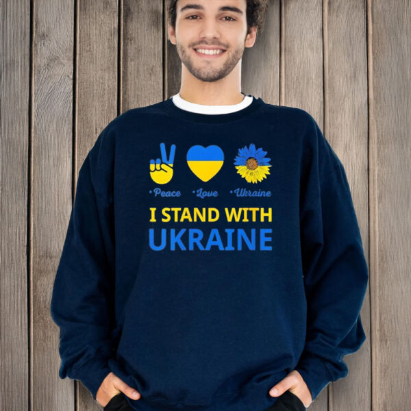 I stand with Ukraine Peace Love Ukraine T-Shirt