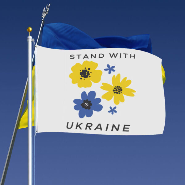 Offcial Stand With Ukraine Garden Flag