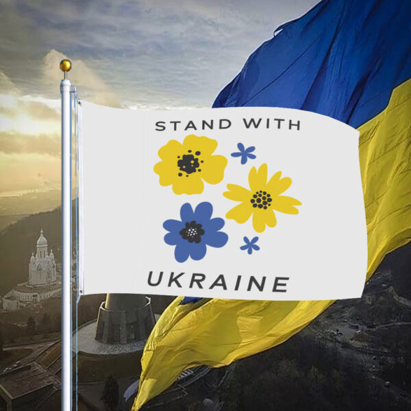 Offcial Stand With Ukraine Garden Flag