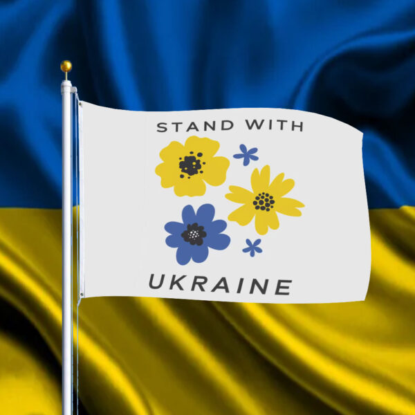 Offcial Stand With Ukraine Garden Flag