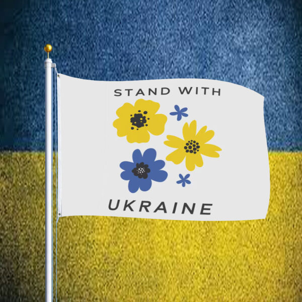 Offcial Stand With Ukraine Garden Flag