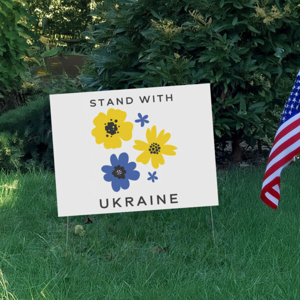 Offcial Stand With Ukraine Yard Lawn Sign