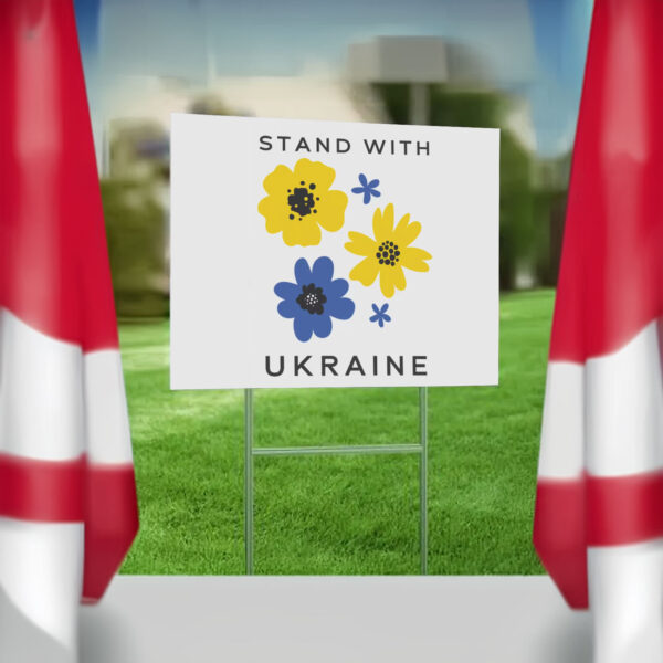 Offcial Stand With Ukraine Yard Lawn Sign