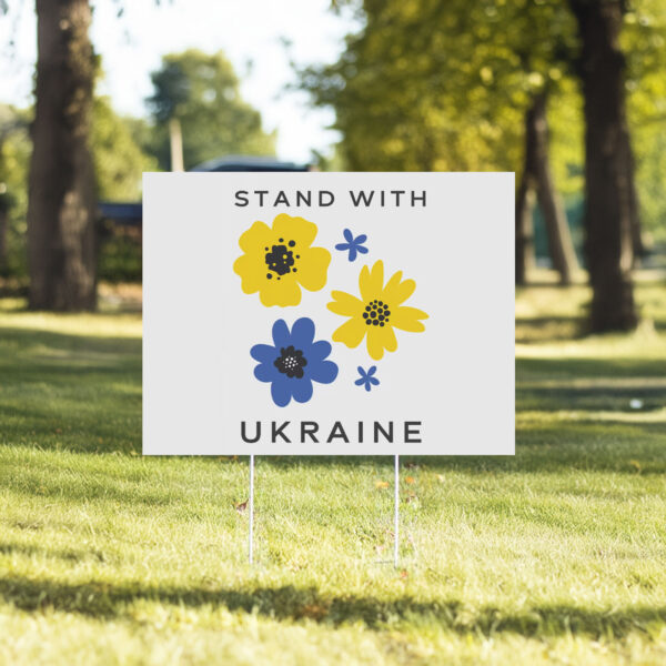 Offcial Stand With Ukraine Yard Lawn Sign