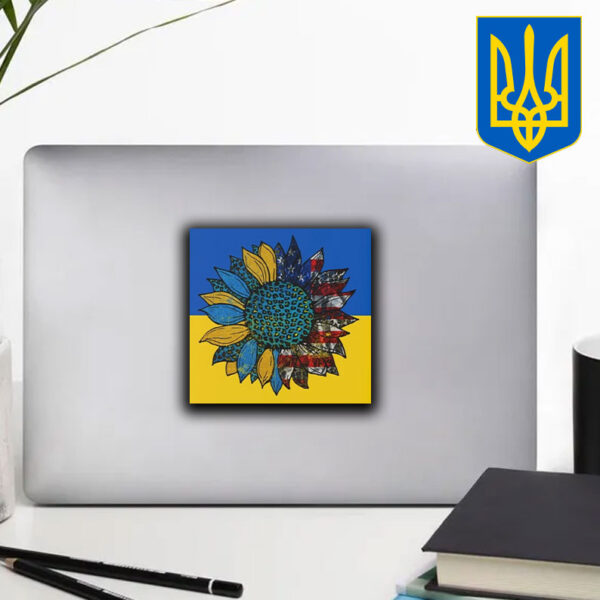 Official Peace For Ukraine Sunflower Sticker