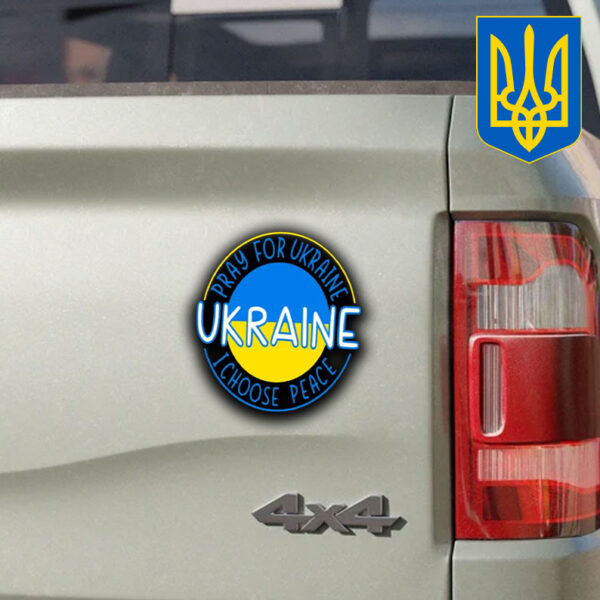 Pray For Ukraine I Choose Peace Ukraine Sticker