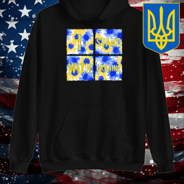 Stand With Ukraine Blue Yellow Sunflower T-Shirt