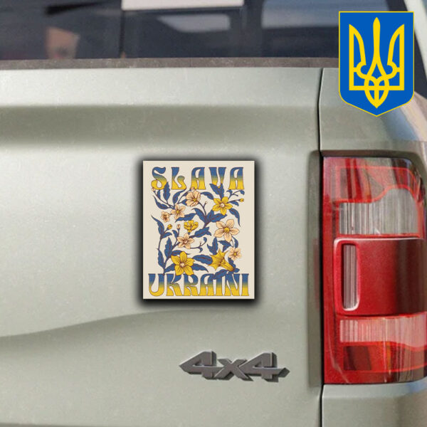 Support Ukraine Canvas, I Stand with Ukraine Sticker