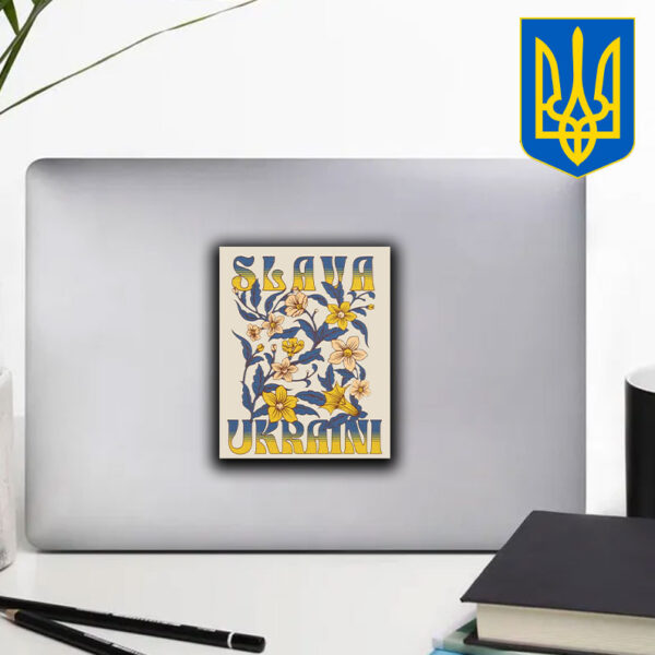 Support Ukraine Canvas, I Stand with Ukraine Sticker