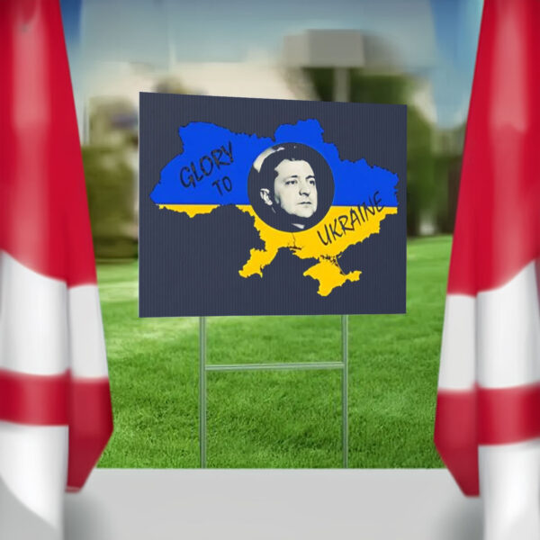 Volodymyr Zelenskyy Glory to Ukraine Country Map Outline Yard Sign