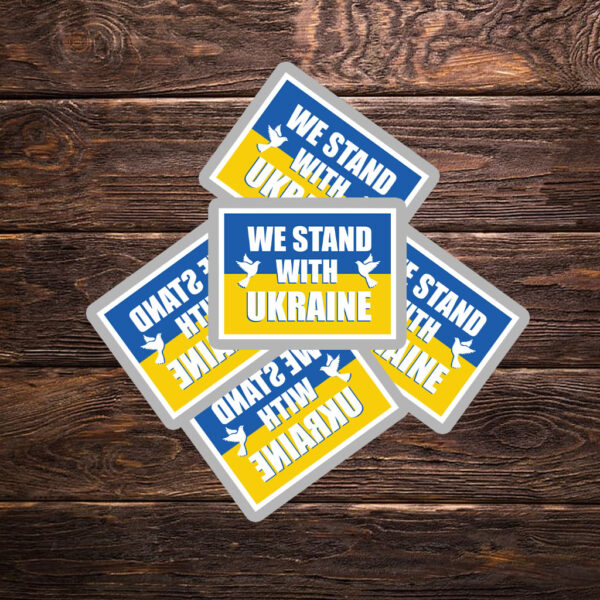 We Stand With Ukraine Sticker